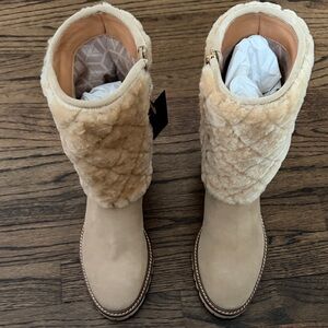 Women's Tan Fur-Lined Boots